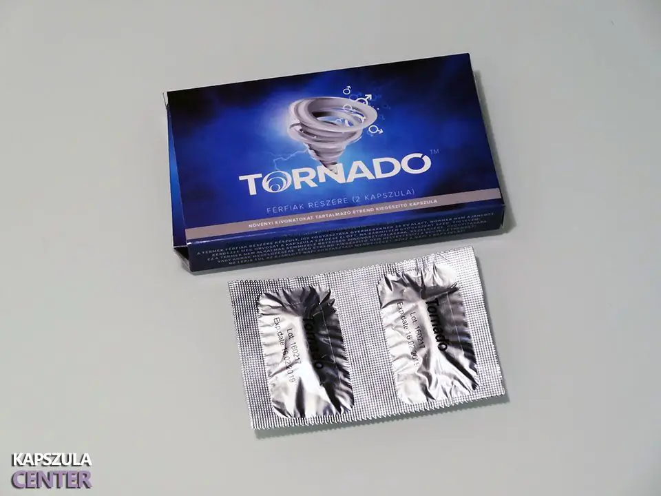 Tornado potencianövelő kapszula doboz és kapszula