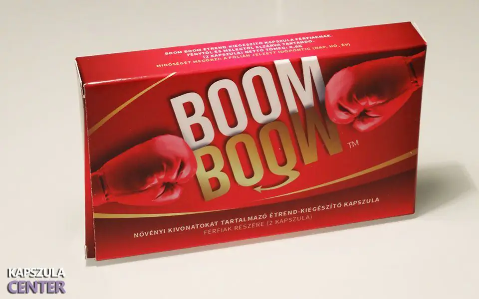 Boom Boom potencianövelő kapszula doboza